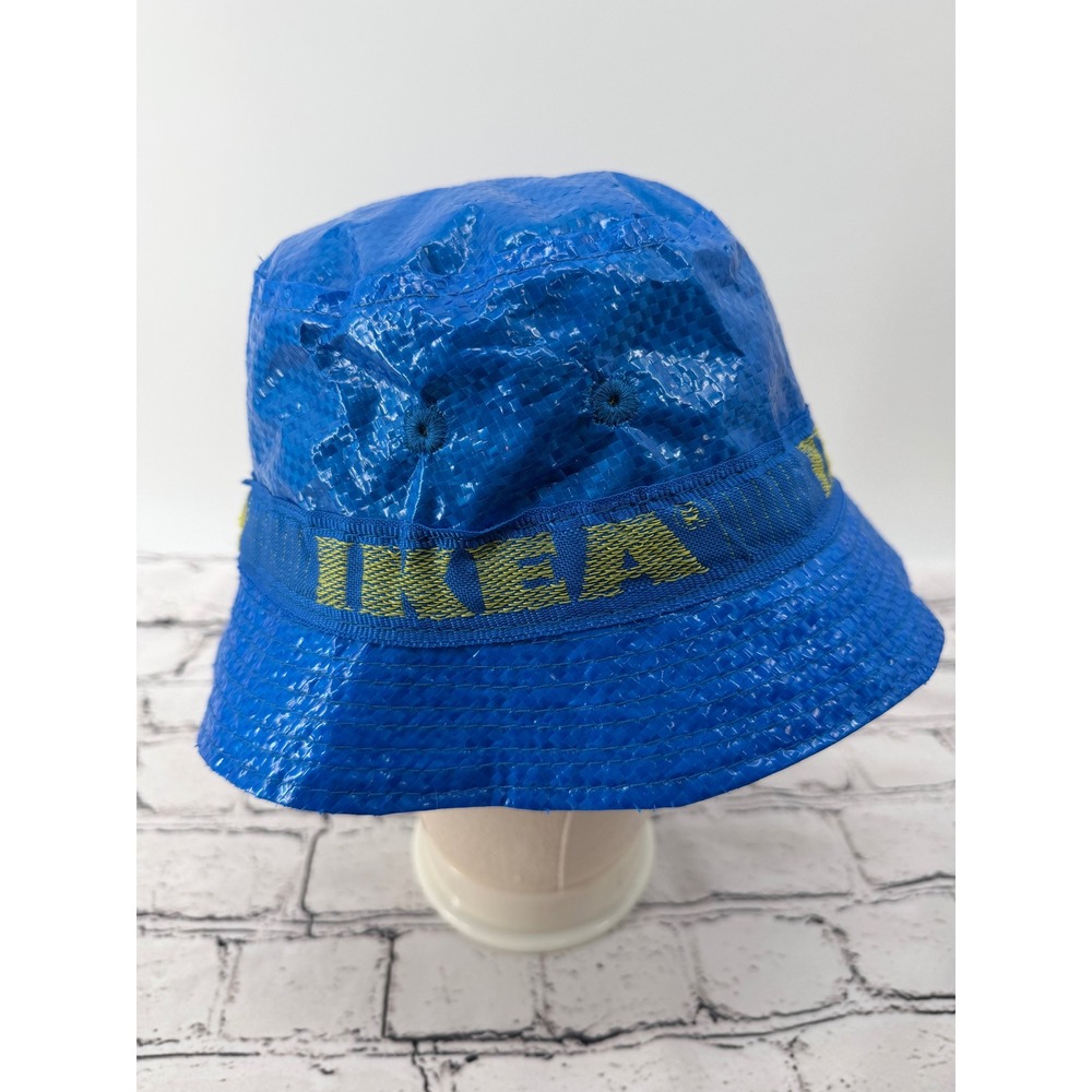 IKEA Bucket Hat Blue Yellow‎ Logo Unisex Adult Size One Size